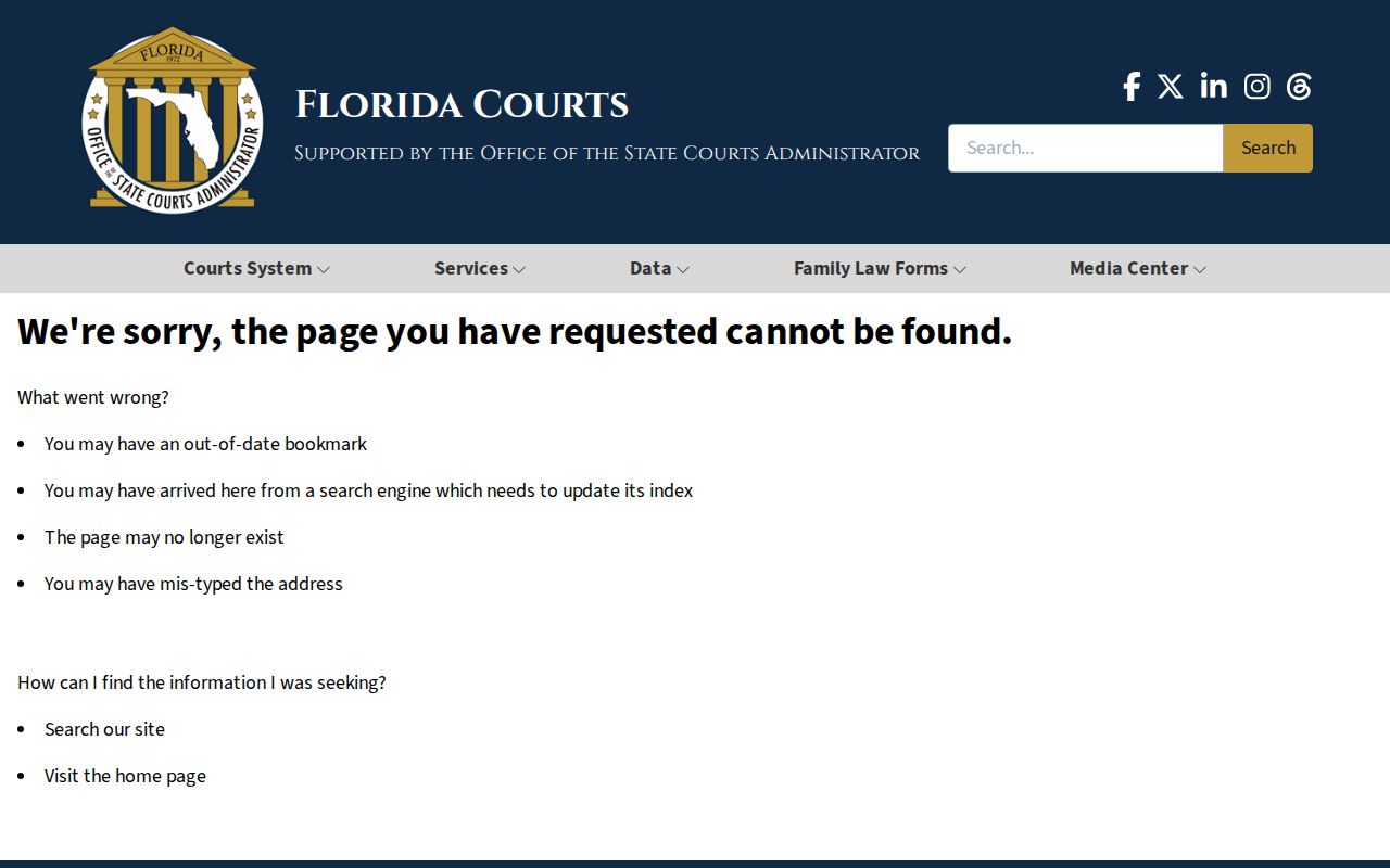 Florida electronic court record access rules for a Doral previous-residents probate search