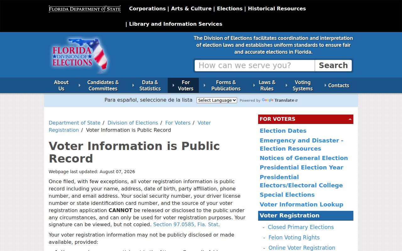 Florida public voter data guidance for lawful Doral ZIP code research